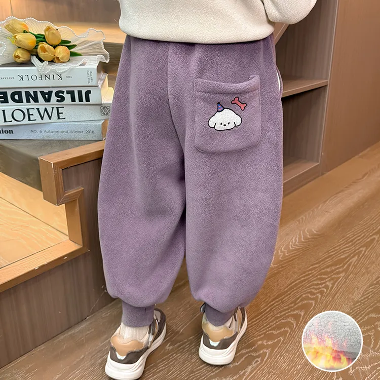 女童暖暖裤秋冬季加绒加厚宝宝卡通洋气时髦儿童保暖冬款冬装裤子