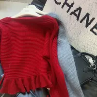 丨秋冬新款多色圆领宽松时尚百搭针织打底衫 5369