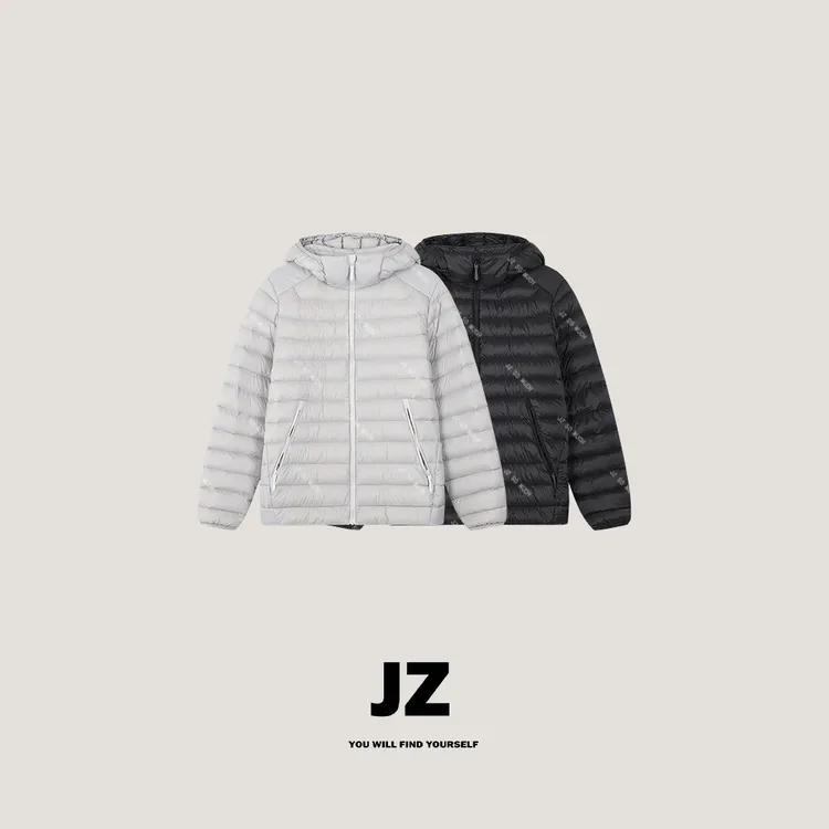 金子/JZ SO MUCH【鹅绒排骨服】2025秋冬简约经典连帽90白鹅绒服