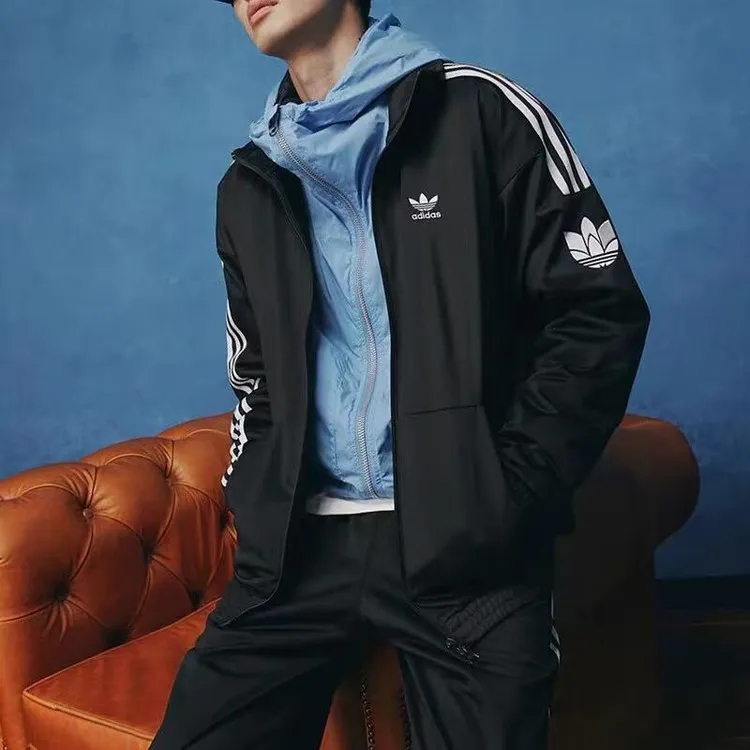 Adidas阿迪达斯RT TT U2男子经典运动休闲长袖立领夹克外套JL8396