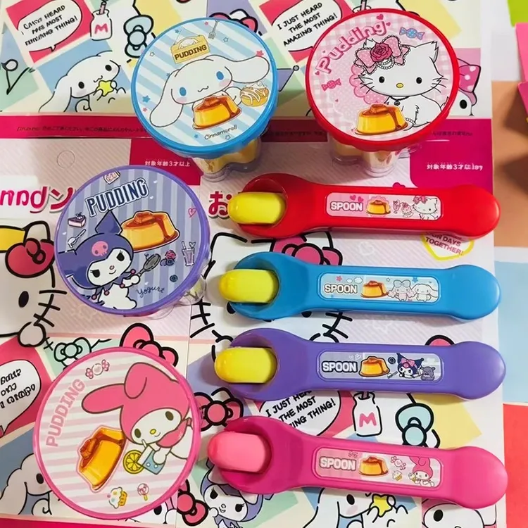新款Hellokitty布丁套装过家家玩具女孩布丁仿真食物投喂玩具现货
