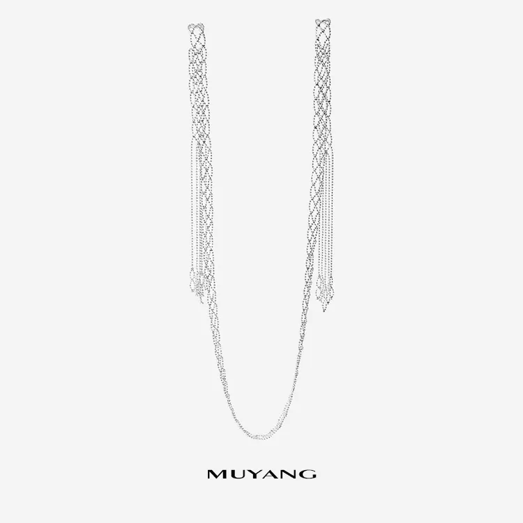 muyang/慕阳 铜合金项链 气质轻奢时尚小众百搭月帘项链