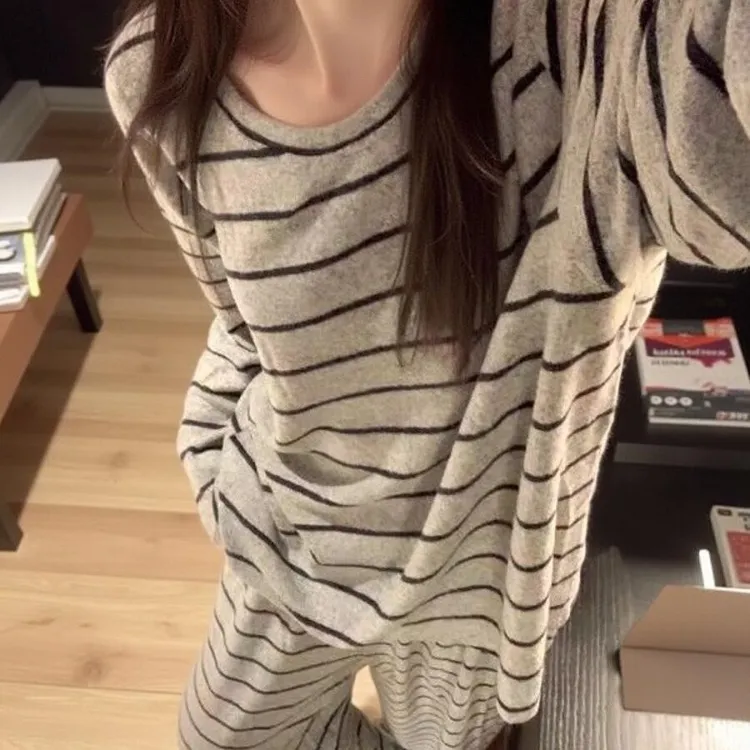 维多利亚韩系纯棉睡衣女2025秋季新款莫代尔棉高级感可外穿家居服