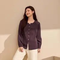 【温柔蕾丝拼接衬衫】纤莉秀E大码女装优雅气质上衣新款QK3087
