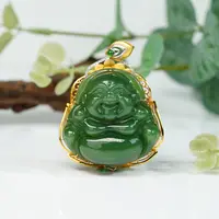 【小北好物】18K金和田玉吊坠约34*34mm【多样性发一件】2QH02X1298