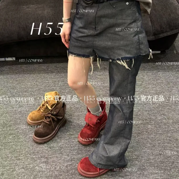 H55-曼城旧事-高定系列荔枝纹大皮经典马丁靴5.5cm03-2819-RD