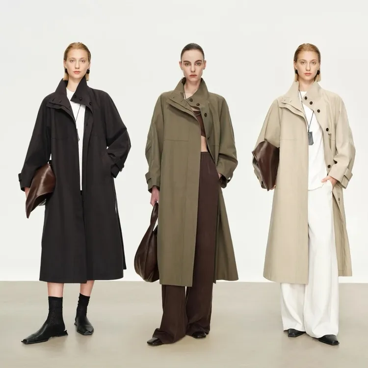 【琉璃爵士】洋气2025新款时尚气场强大轻奢秋季极简立领风衣外套女