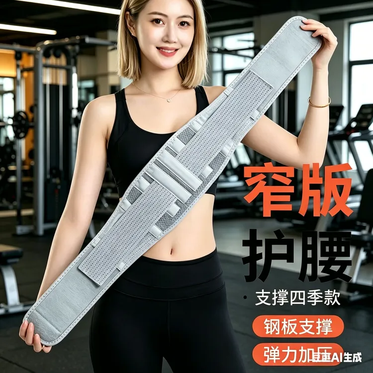 【沫香钰】四季护腰带可拆卸钢板运动减压腰椎热敷养护透气不卷边商品图