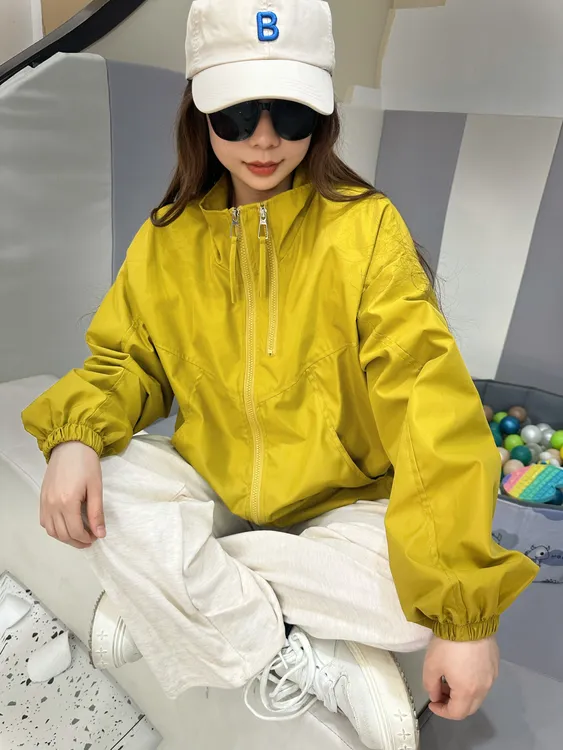 2025韩版春季新款立领拉链休闲短款冲锋衣宽松夹克宽松上衣休闲