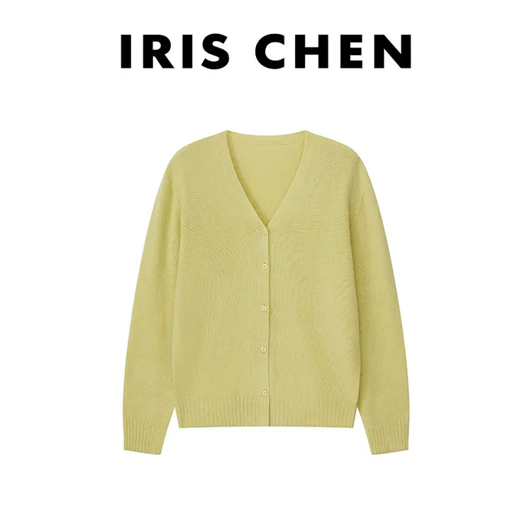 现货IRIS CHEN 珍妮开衫 2025秋“100美丽诺羊毛”韩系针织25WT602