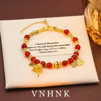 铜合金手链 美可儿   N23  红色（23cm6mm）时尚手链预售