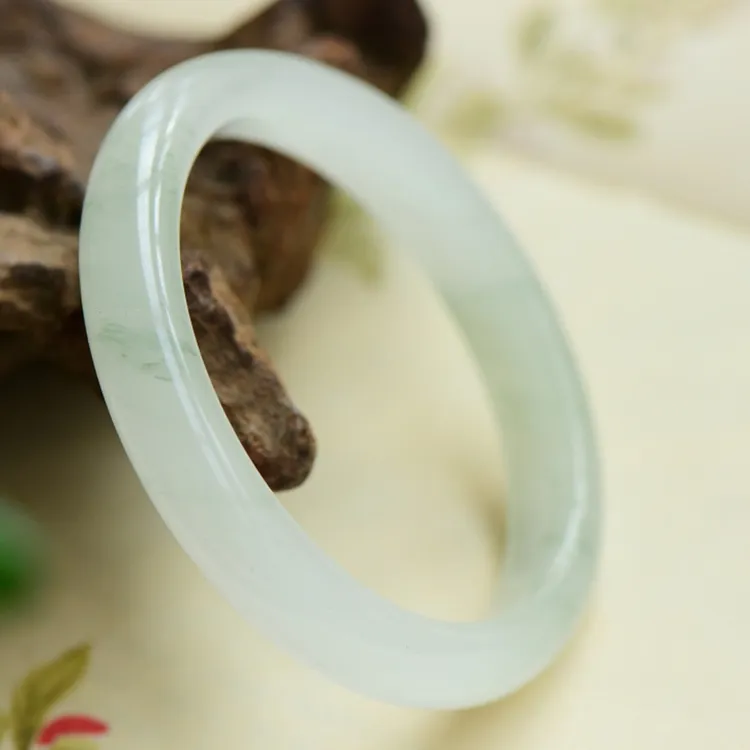 天然高冰天山翠小宽版手镯