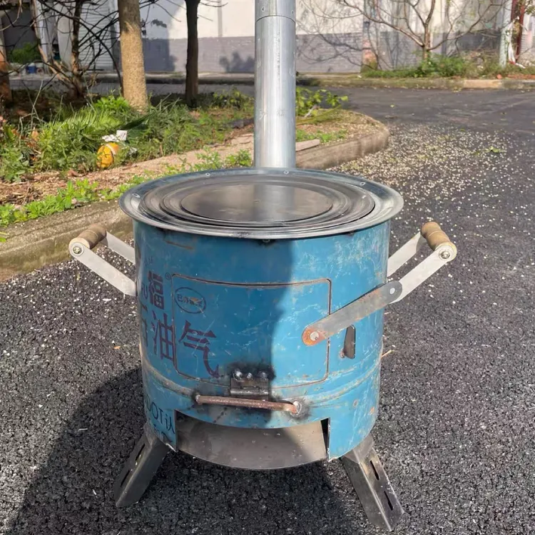 新款加厚柴火炉烧烤炉家用室内户外野炊便携式露营耐烧猛火灶煮饭