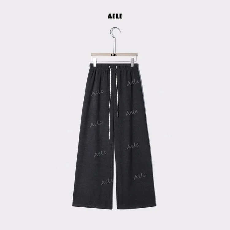 AELE松紧腰垂感显瘦休闲糯米裤K853 2680 AD