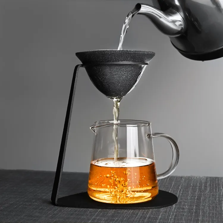 矿石无孔茶漏过滤器茶滤茶具配件茶滤茶漏一体公道杯泡茶神器