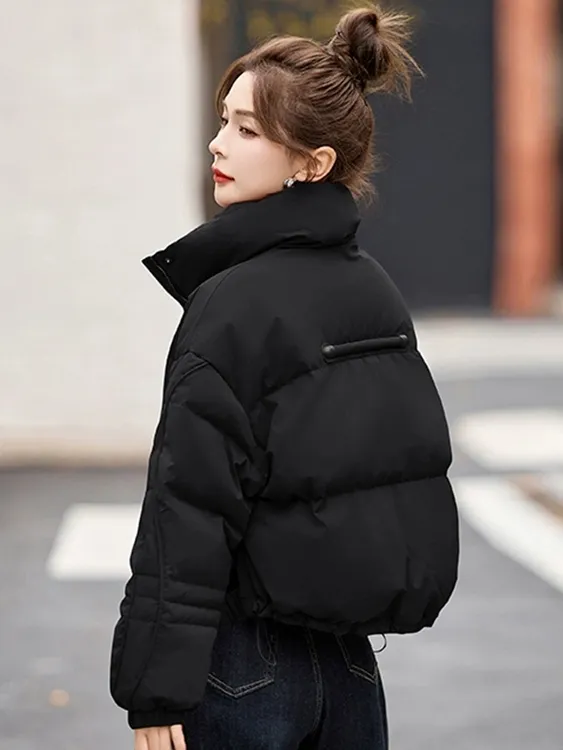 九江羽绒棉服女2025新款小个子短款时尚品牌轻薄嘉兴洋气爆款外套