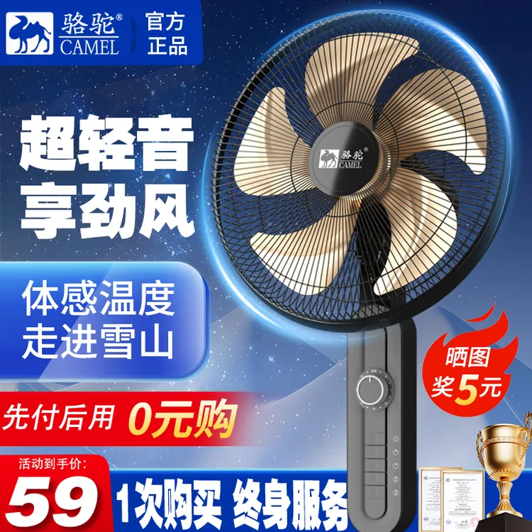 CAMEL/骆驼电风扇落地扇家用宿舍遥控台式扇学生摇头静音立式落地