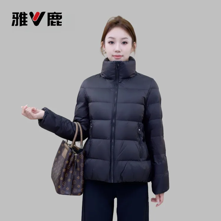 V/雅鹿2025秋冬新款轻薄羽绒服女外套保暖短款时尚显瘦冬日美丽