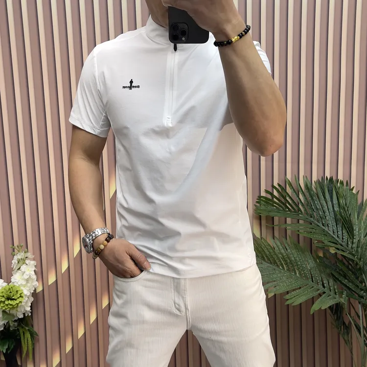夏季短袖T恤上衣超轻超薄弹力透气凉爽夏季男士潮流百搭