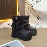 IG/IGS增高8CM2025秋季时尚百搭新款爆款潮流高级休闲风短靴60097