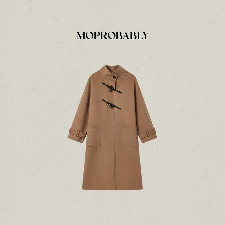 Moprobably李予诺「衣念」100%羊毛880G精梳羊毛双面呢外套L5460029
