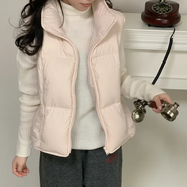 「Too·云朵泡芙」2025初冬韩系新款粉嫩百搭小个子羽绒马甲