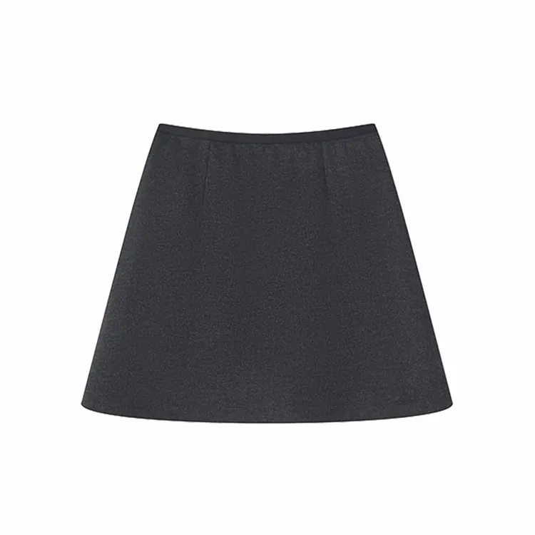 【运费补贴】醋酸羊毛加厚松紧腰A字短裙高腰2025秋冬休闲裙