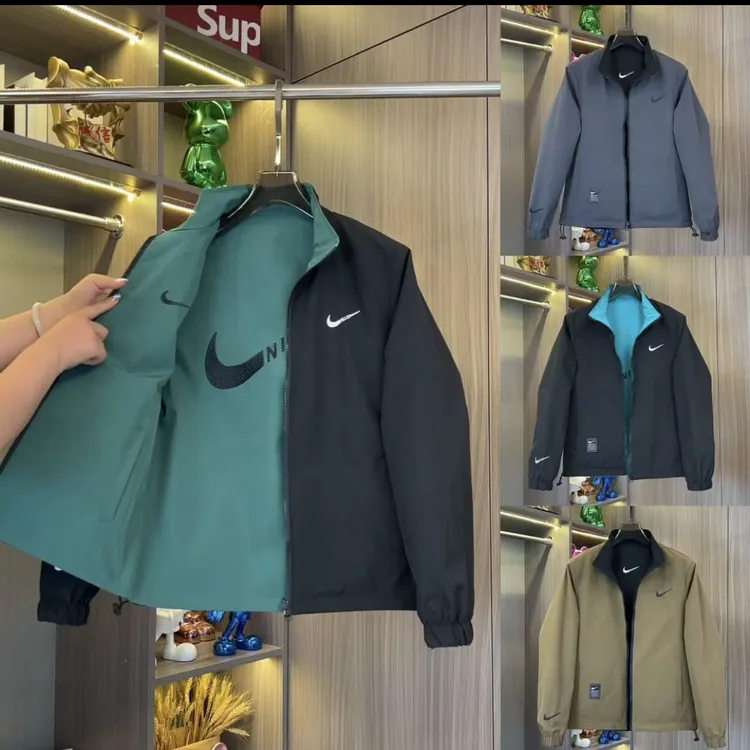 新款时尚百搭刺绣夹克双面服外套