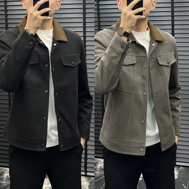 HS2025ZZ秋冬新款机车翻领休闲百搭时尚简约棉服
