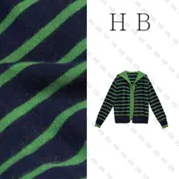 何碧碧HB【彩条】0883绵羊毛条纹假两件减龄保暖拼接帽衫时尚