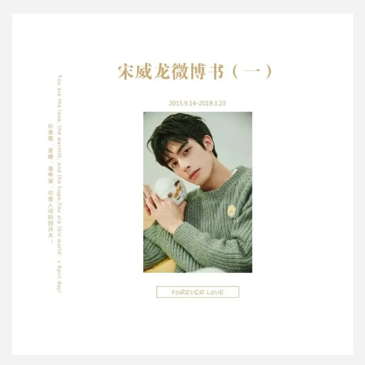 宋威龙微博故事2015-2025年写真照片周边纪念相册原创定制