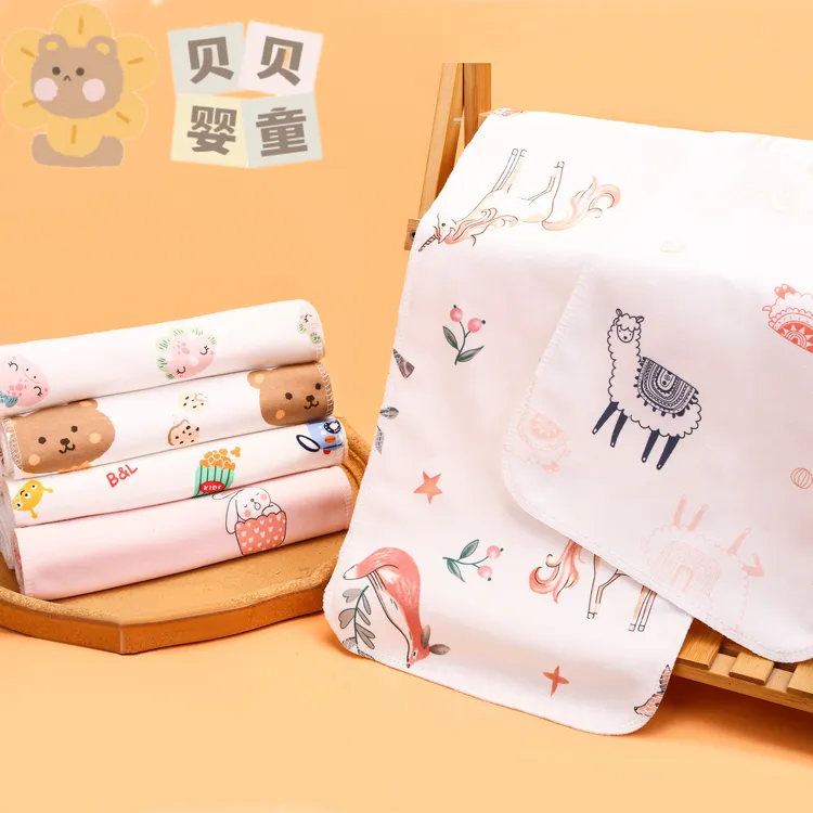 新生儿专用纯棉尿布10条0-8小月龄专用加大免折叠42*22厘米可水洗