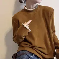 (福利)蕾丝德绒长袖T恤#2972