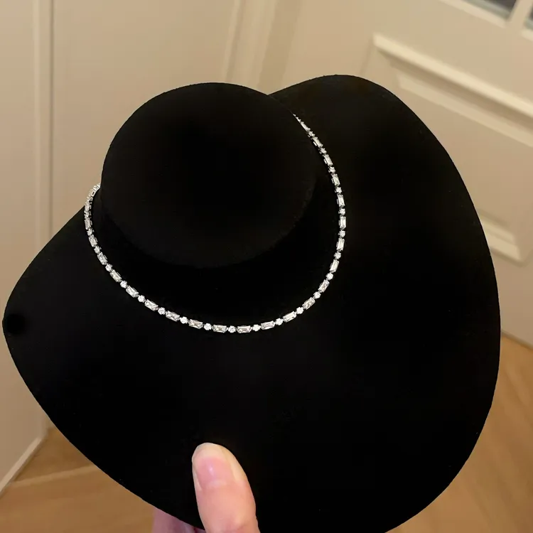 铜合金锆石项链 「普吉岛假日」闪钻气质项链轻奢高级感锁骨链百搭