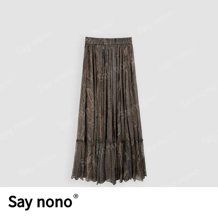 懒猫nono│Saynono 碎花百褶裙春季款法式浪漫民族风半身裙WD88116