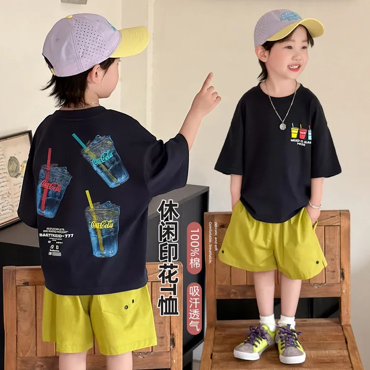 儿童短袖T恤夏季男童休闲上衣2026新款夏装潮WG29209悠悠童话童装