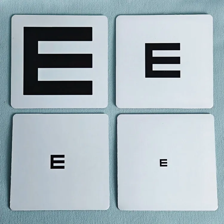 视力拉卡户外训练视力卡测视力提升视力视标卡e卡近视眼训练卡E卡