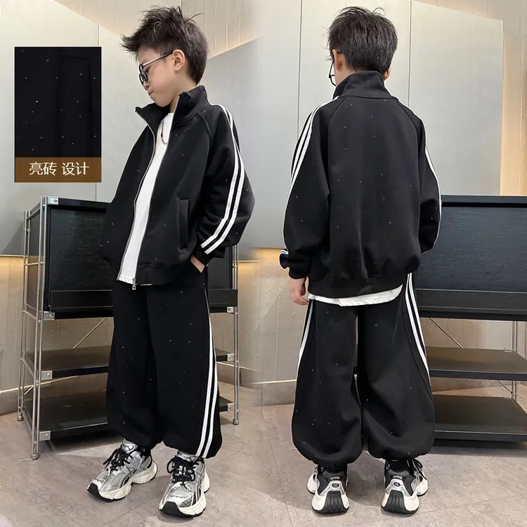 【实体品质】男童套装春秋大童2025新款男孩秋季运动外套裤子两件套