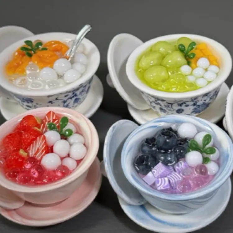 原创食玩树脂盖碗冰箱贴网红热款