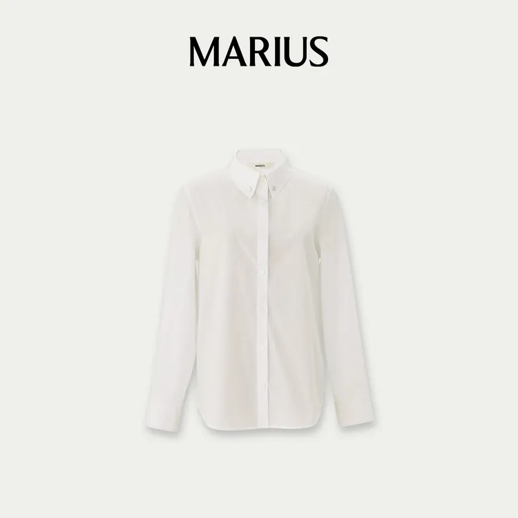 MARIUS’斑驳logo‘通勤休闲百搭衬衫