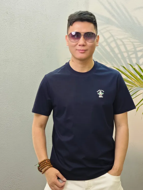 JFT【招财蜂】2025夏季短袖新款休闲时尚百搭T恤男士轻奢圆领潮流