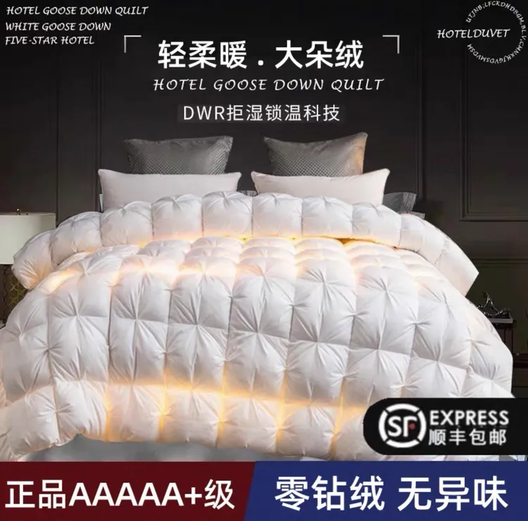 羽绒被95白鹅绒丝冬被子单人酒店春秋冬季学生宿舍棉被芯加厚保暖