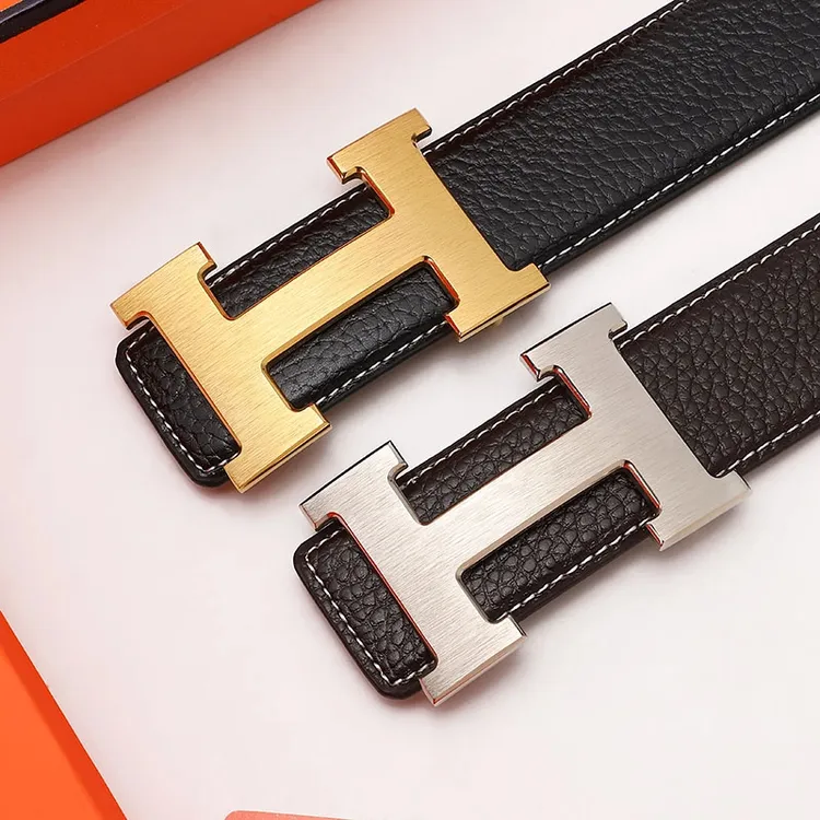 H扣头层牛皮腰带男士2025新款爆款皮带商务轻奢高档纯皮牛仔裤带