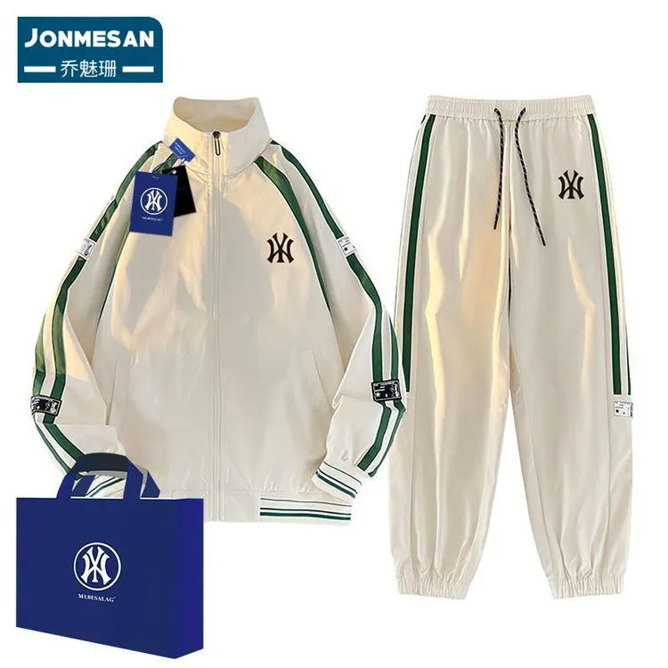 高端2026新款秋季时尚百搭男套装痞帅潮流夹克外套休闲运动两件套