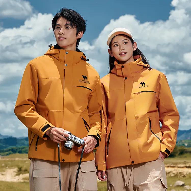情侣户外运动三合一冲锋衣防风防水可拆卸加绒加厚男女登山服外套