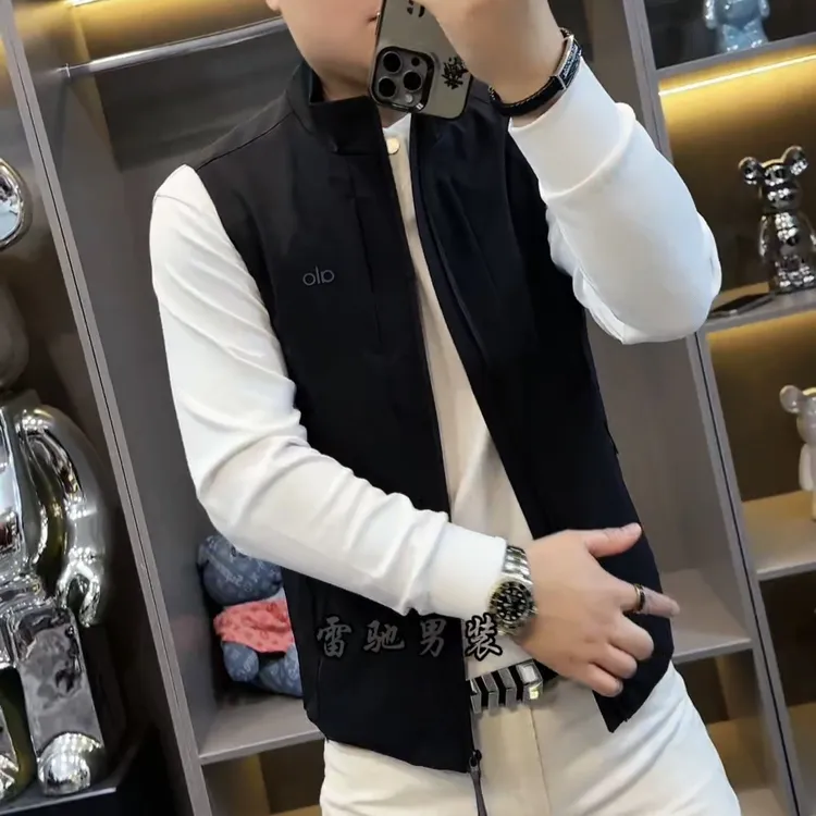 B108秋季新款时尚立领马甲夹克男士 欧货潮流百搭简约时尚外套
