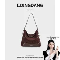 【刘叮当甄选】新款时尚女士单肩腋下红色女包