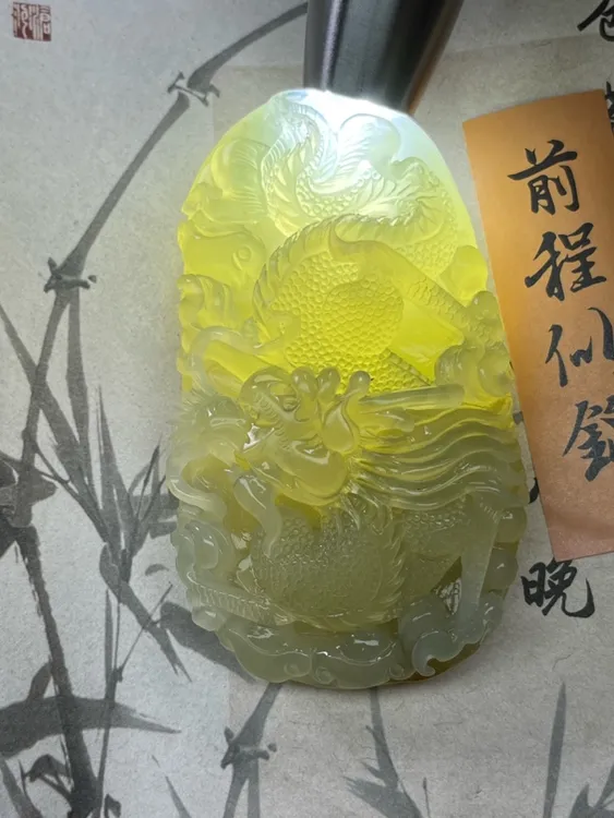 天然岫玉精品手把件，龙居宝地，祥龙护主，仿古精美，尺寸10cm