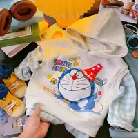 2025秋季卫衣两件套哆啦A梦连帽男童女童休闲百搭立体玩偶长袖