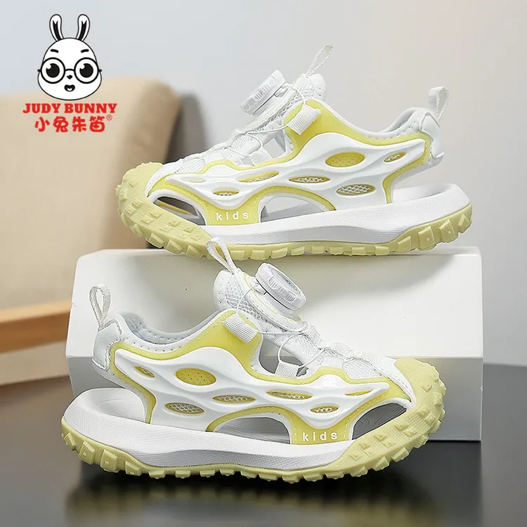 2025新款儿童软底包头凉鞋男童夏季男孩运动沙滩鞋网面凉拖中大童